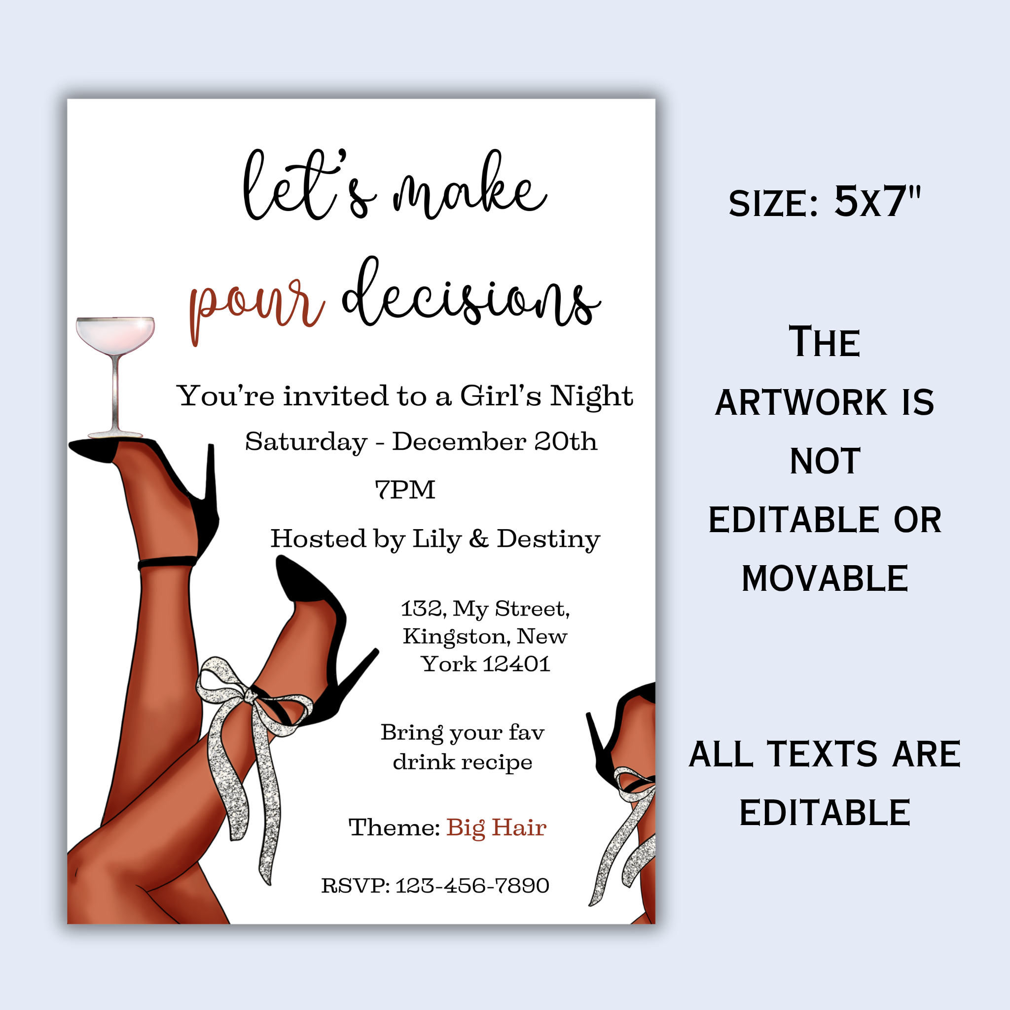 Let's Make Pour Decisions Invitation