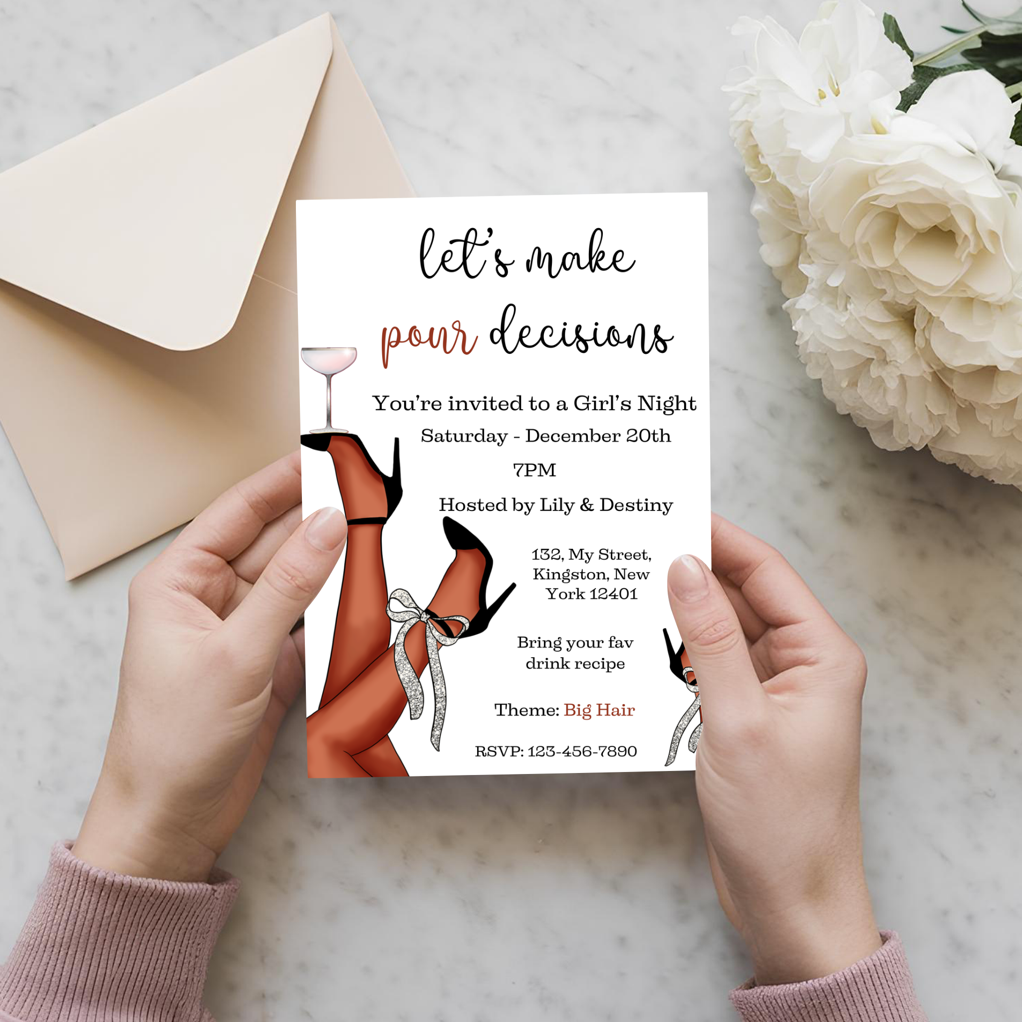 Let's Make Pour Decisions Invitation