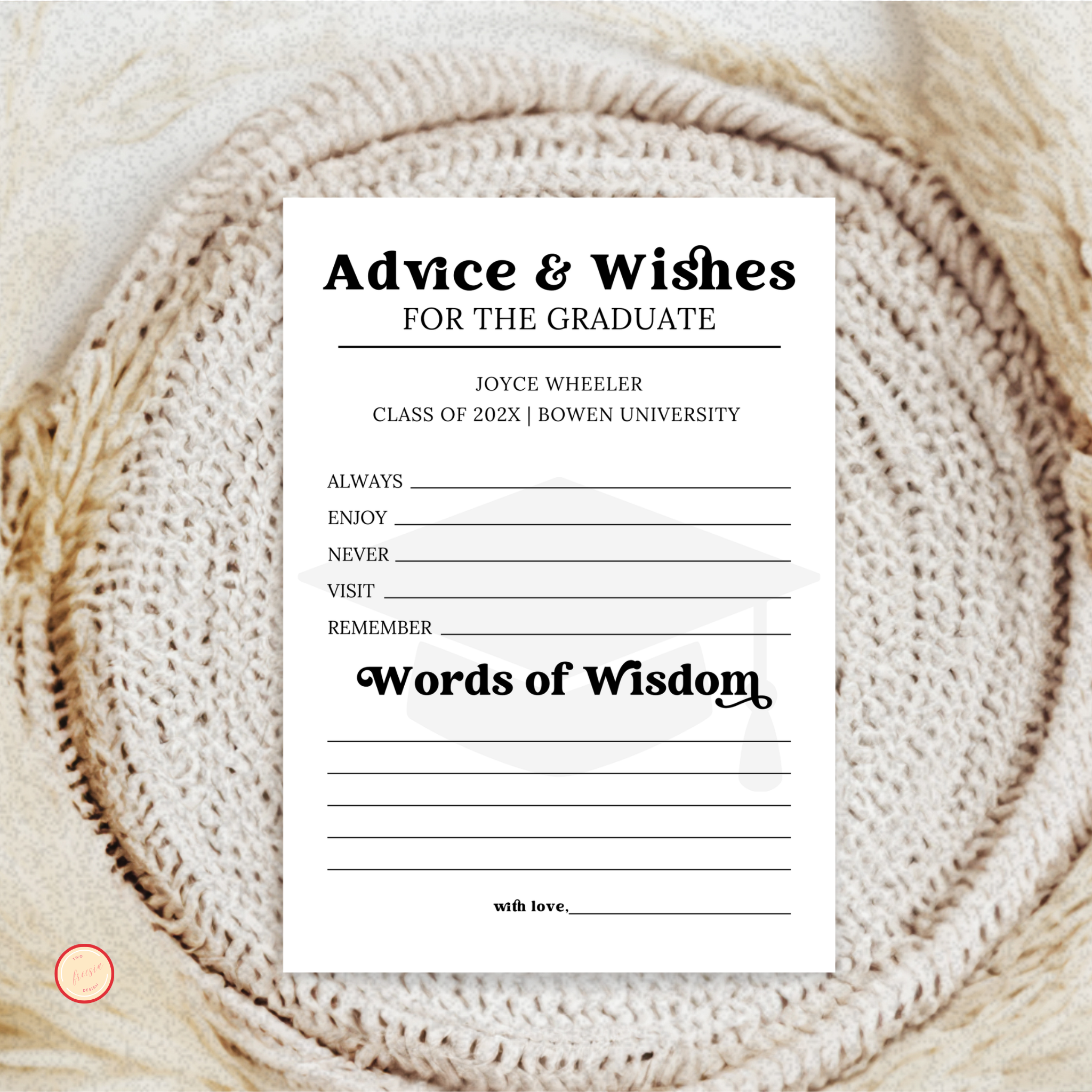 Graduation Advice & Wishes Card