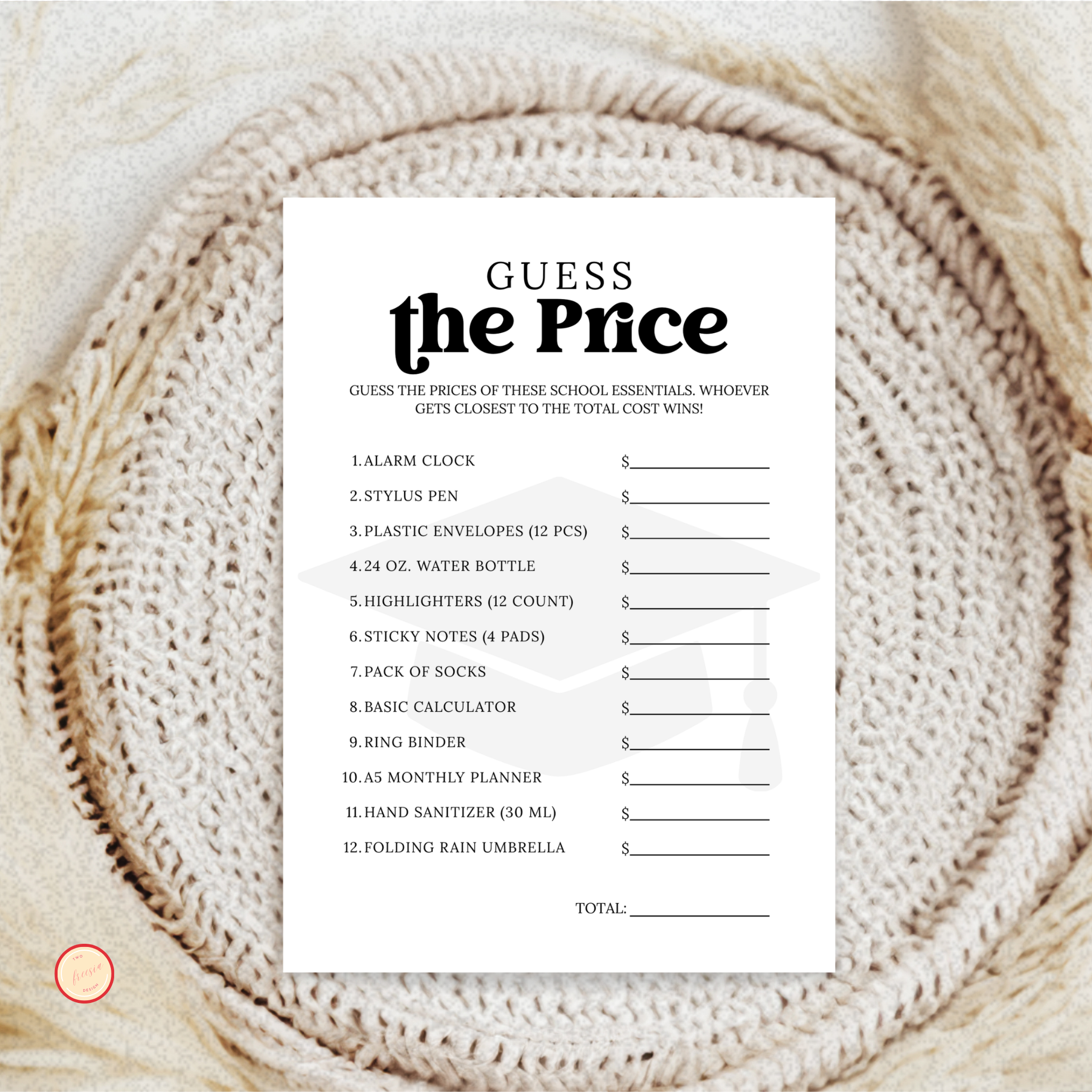 Graduation Guess the Price