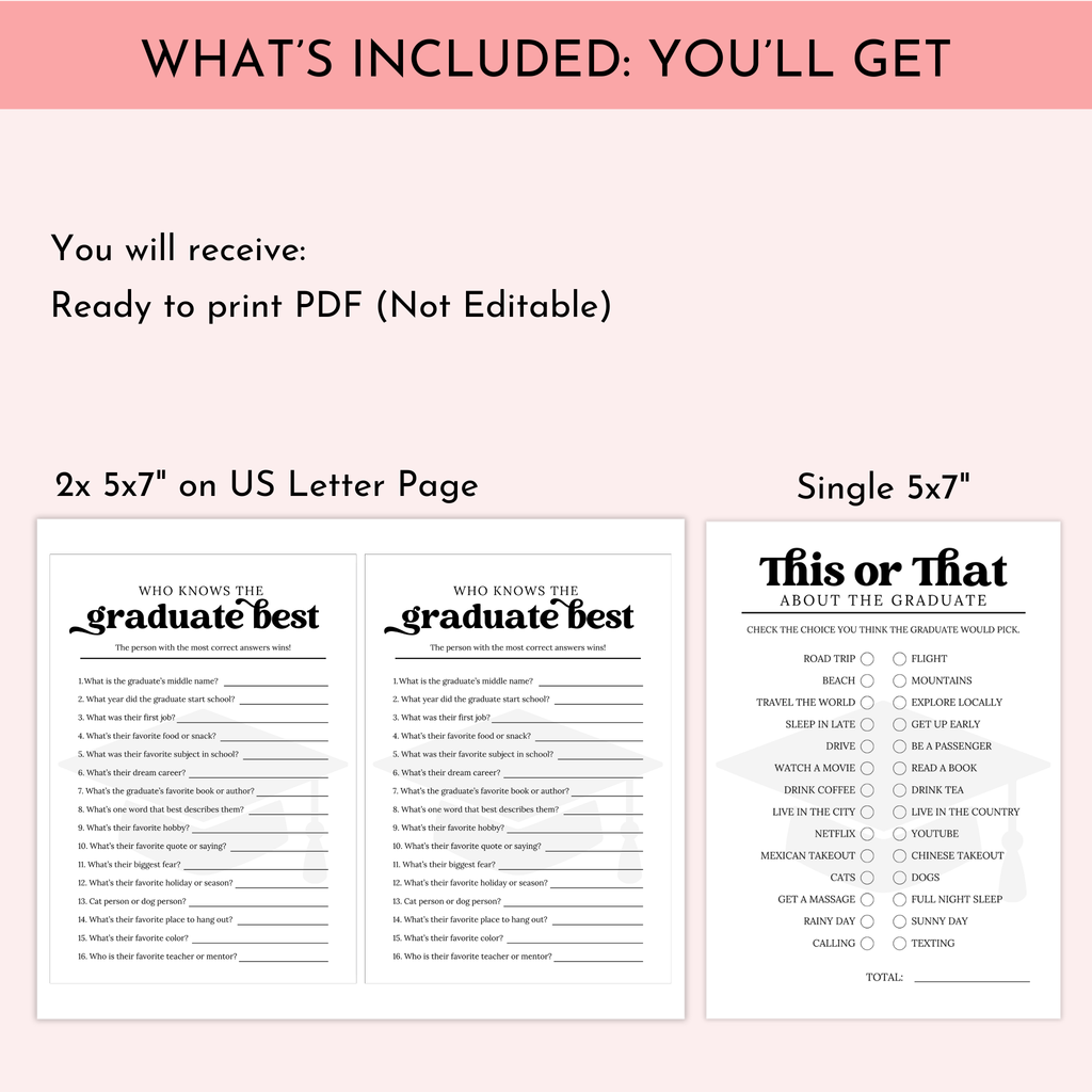 3 Graduation Game Bundle