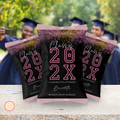 Pink and Black Graduation Chip Bag Template
