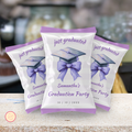 Purple Bow Graduation Chip Bag Template