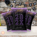 Purple and Black Graduation Chip Bag Template