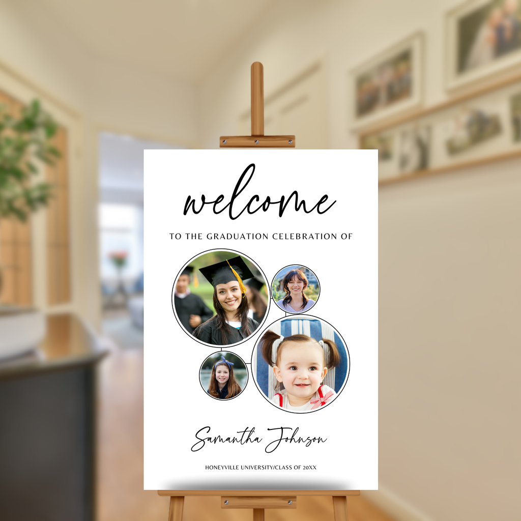 Graduation Party Welcome Sign Template - with Photos
