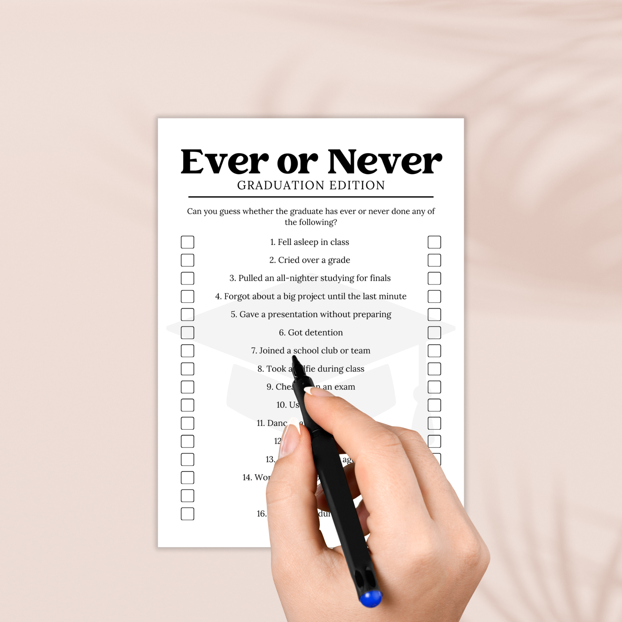 Graduation Ever or Never Game