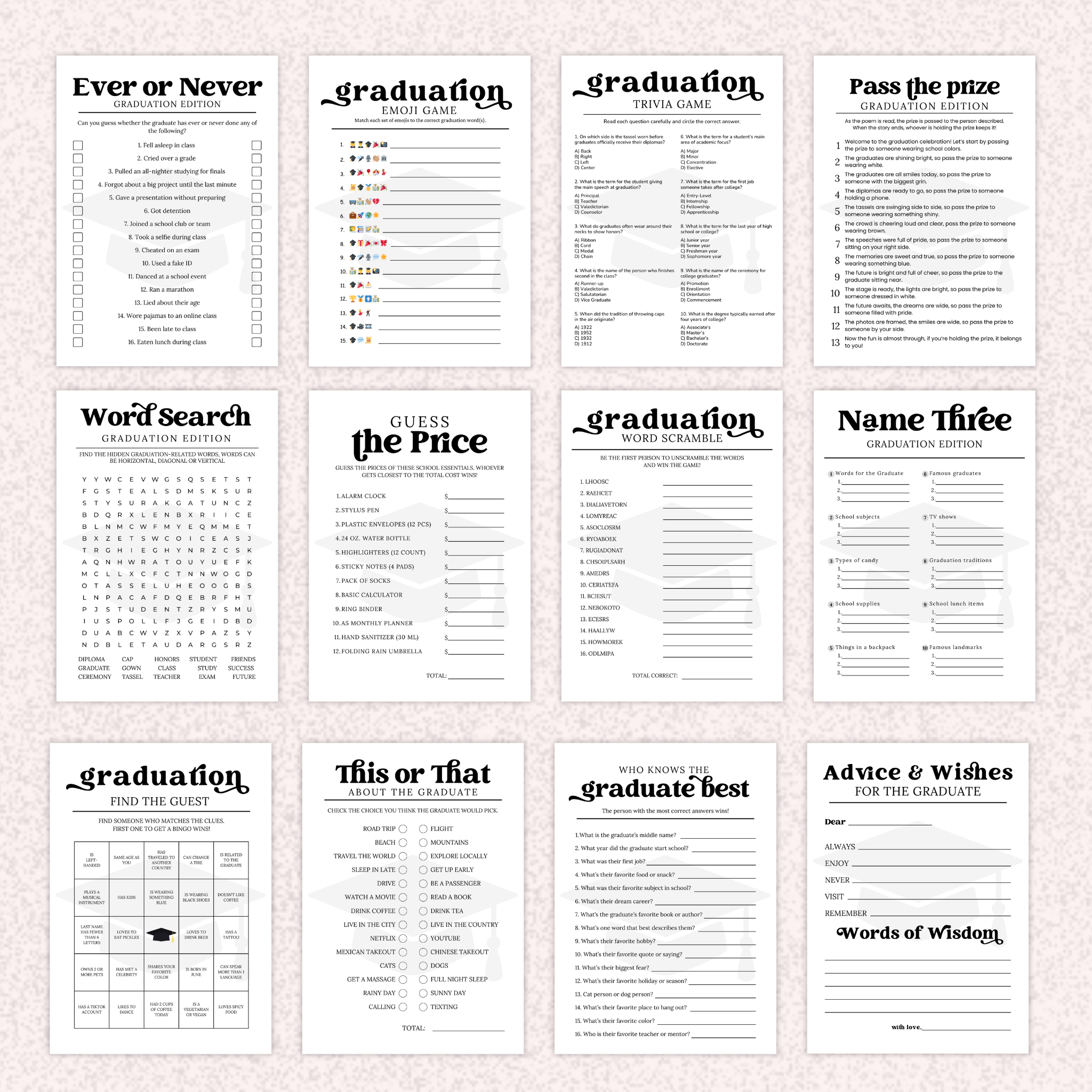 Graduation Game Bundle