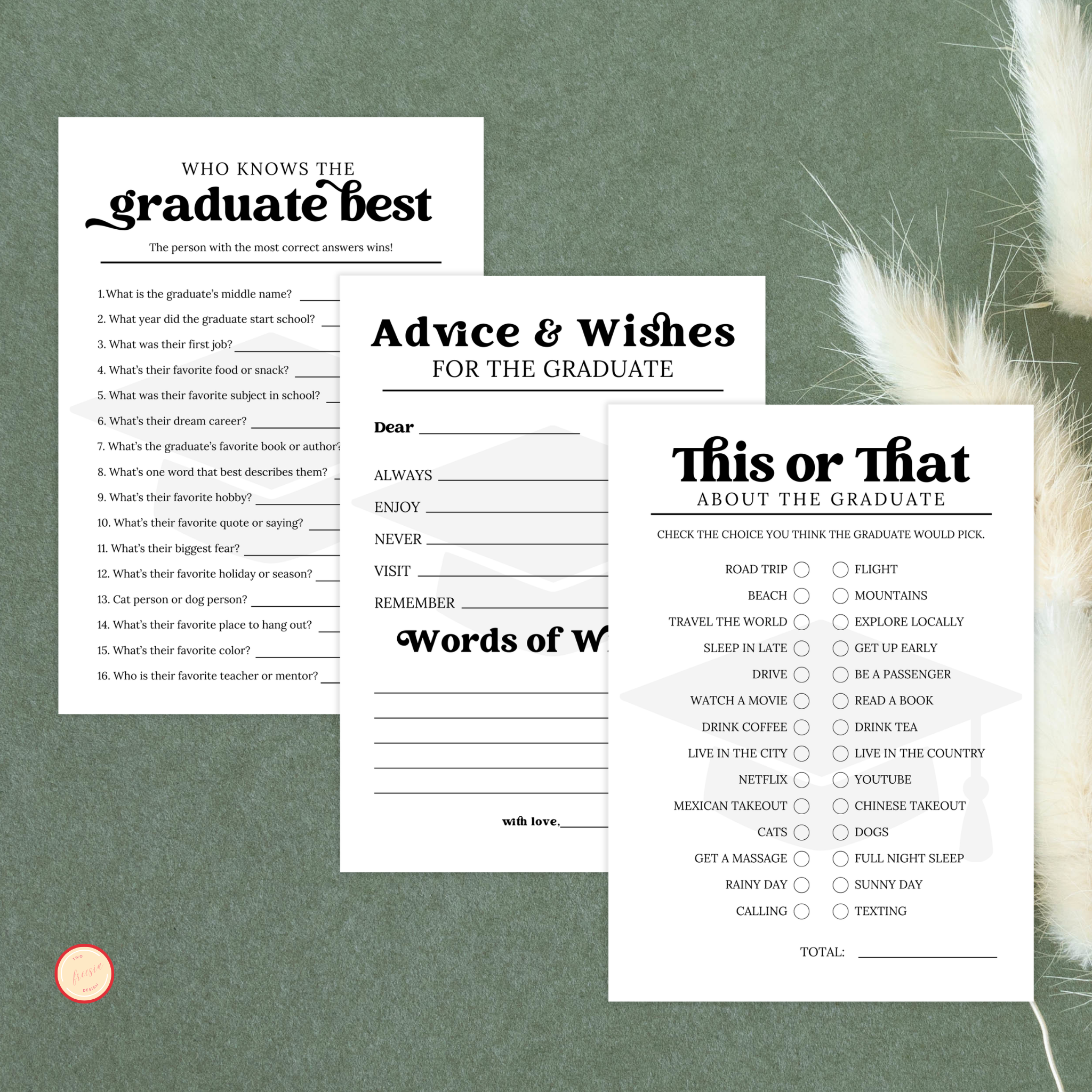 3 Graduation Game Bundle