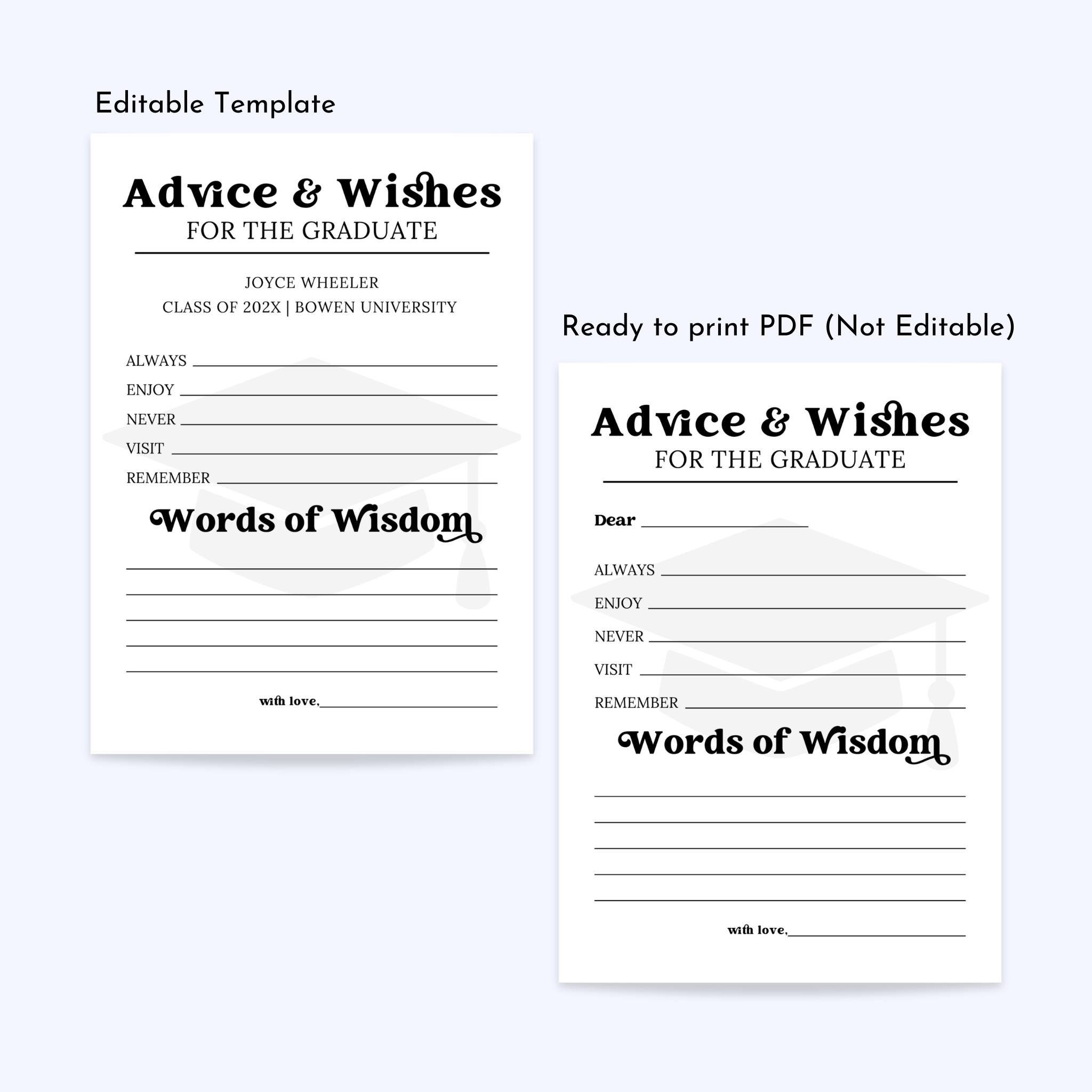 Graduation Advice & Wishes Card