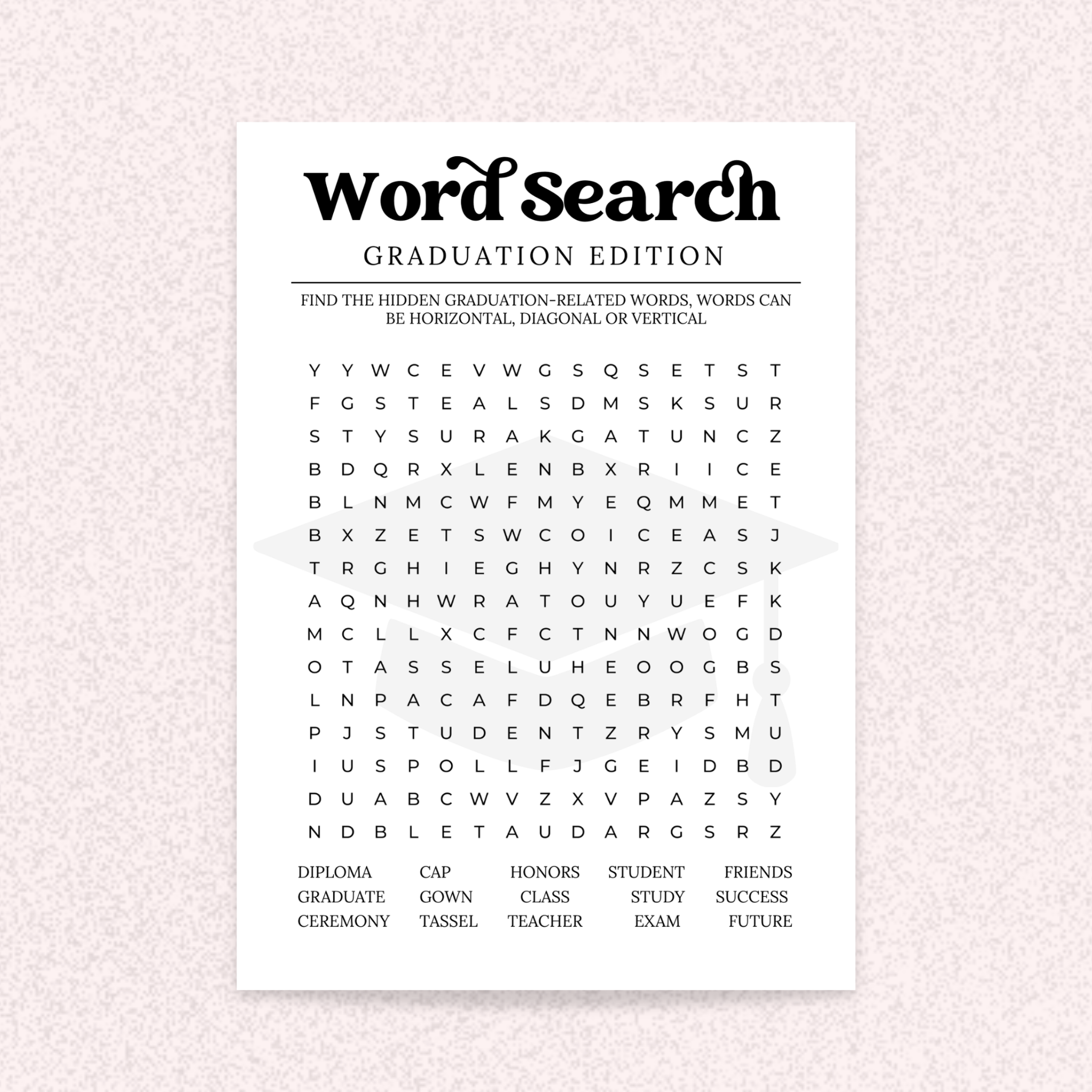 Graduation Game Bundle | Editable