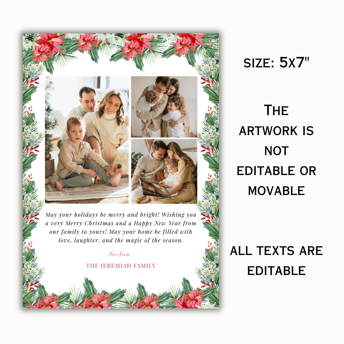 Christmas Photo Card Template