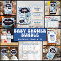 Retro Halloween Baby Shower Bundle | Blue
