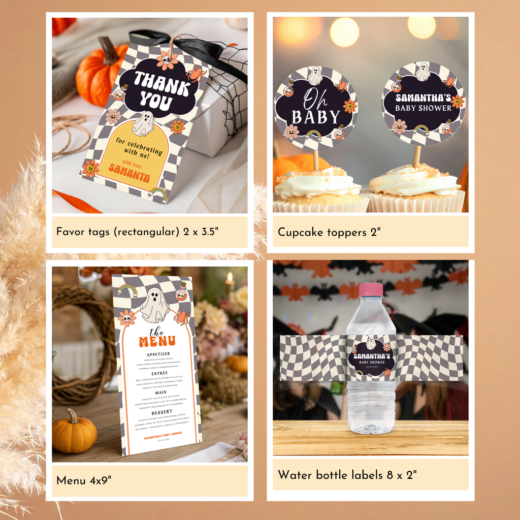 Retro Halloween Baby Shower Bundle