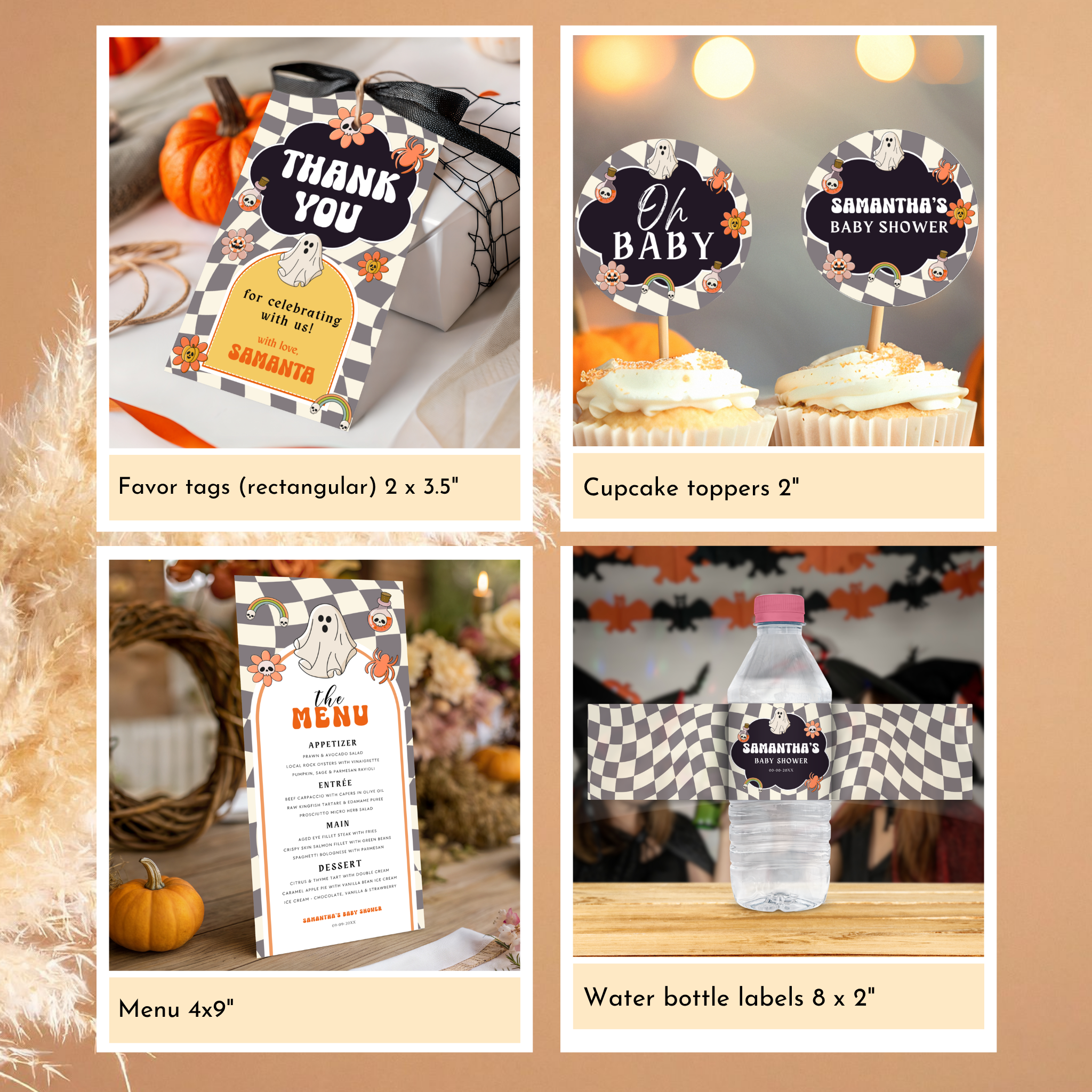 Retro Halloween Baby Shower Bundle