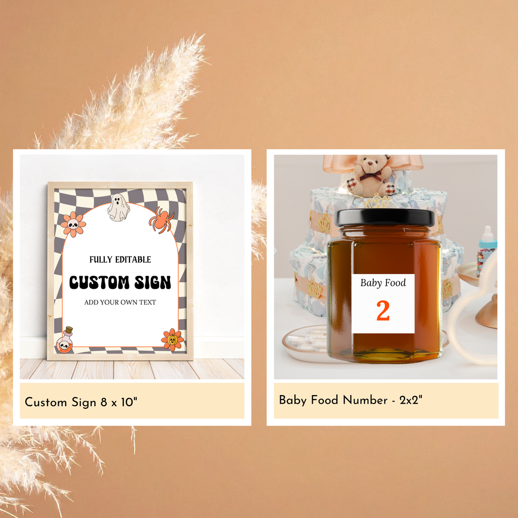 Retro Halloween Baby Shower Bundle