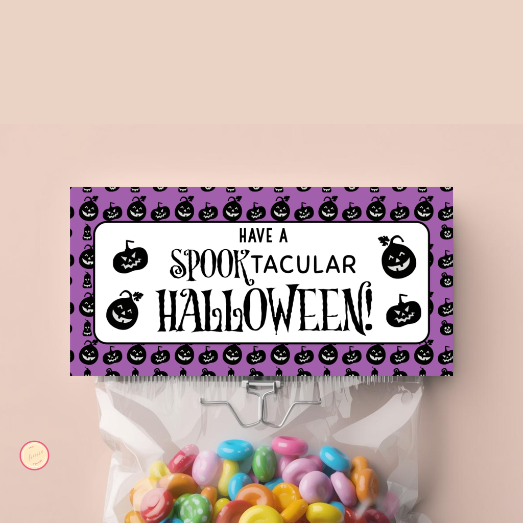 Halloween Treat Bag Toppers - Purple