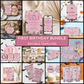 Halloween 1st Birthday Template Bundle - Hey Boo #1