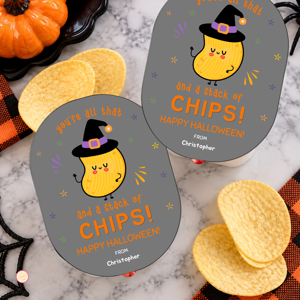 Halloween Potato Chip Label