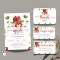 Apple Baby Shower Invitation Set