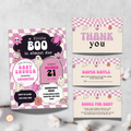 Little Boo Shower Invitation Bundle - Pink Retro