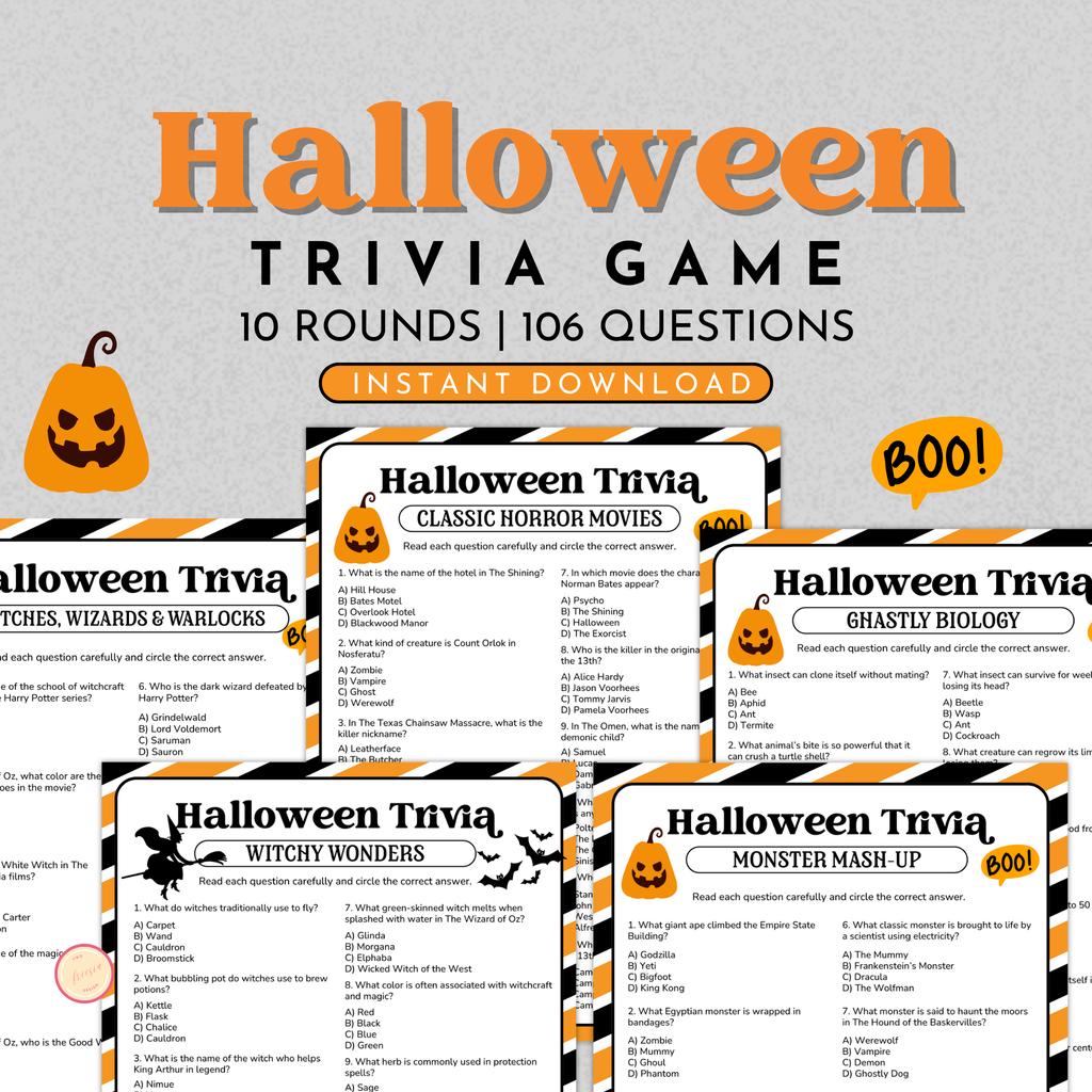 Halloween Trivia Game Bundle