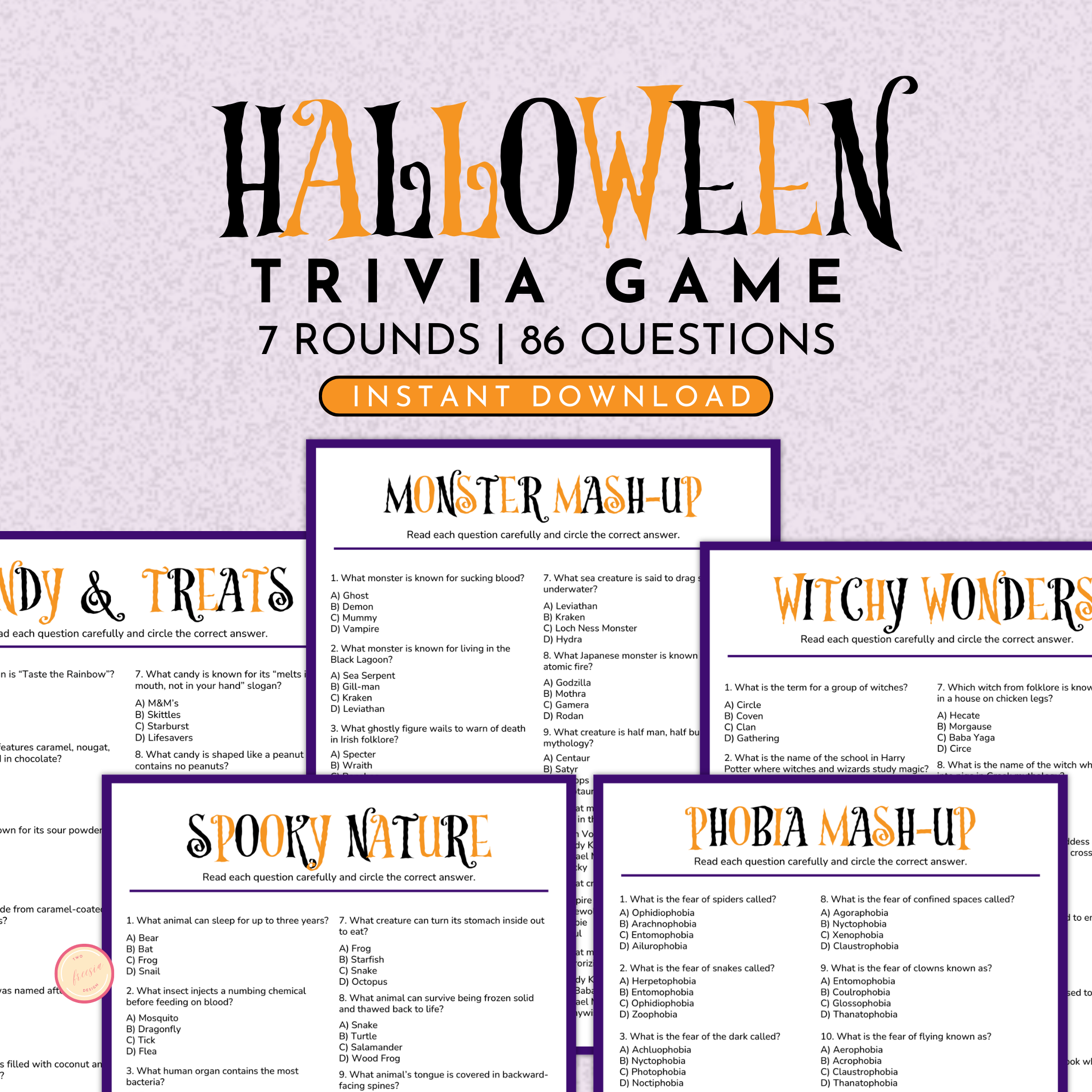 Halloween Trivia Game Bundle