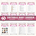 Halloween Baby Shower Games and Signage Bundle