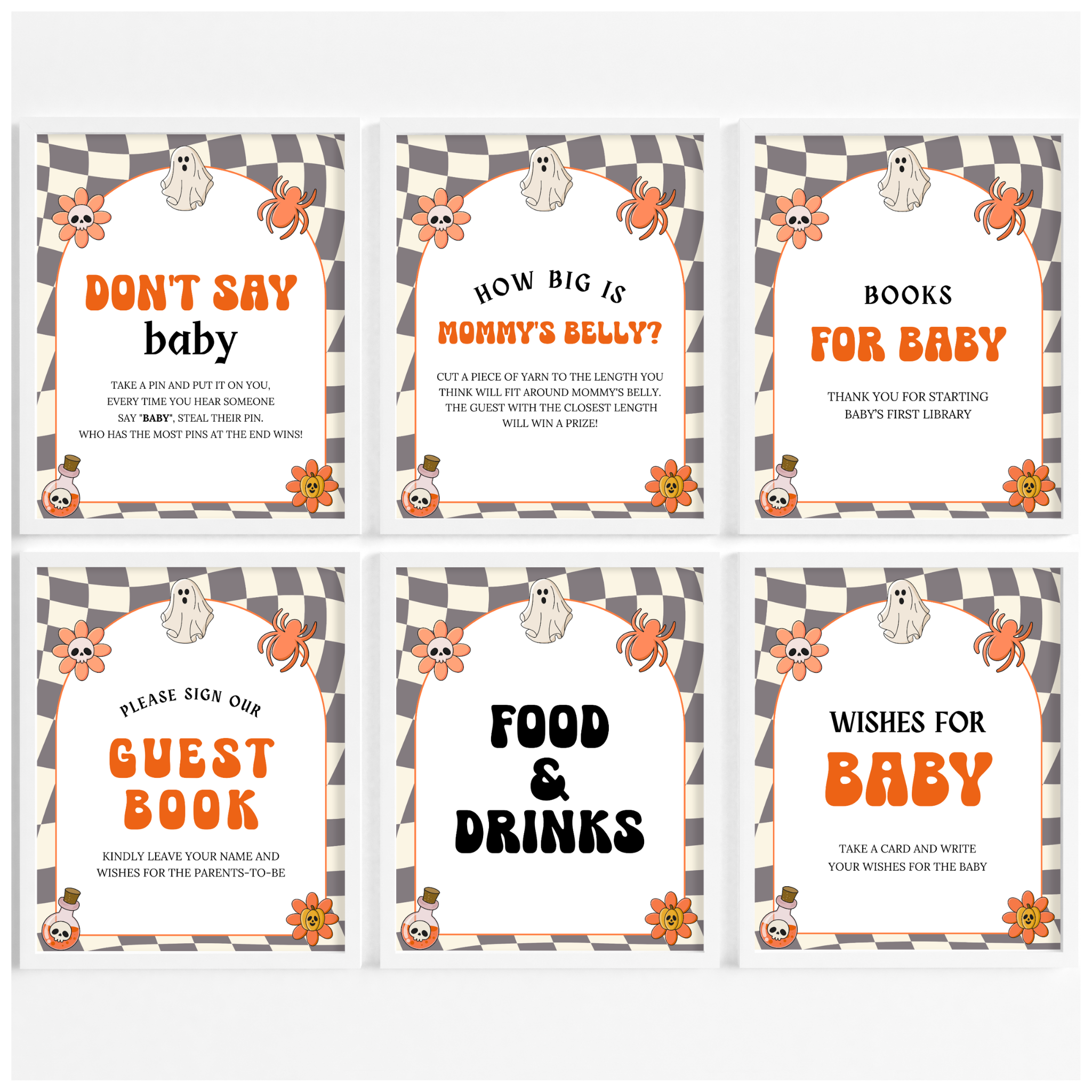 Retro Halloween Baby Shower Bundle