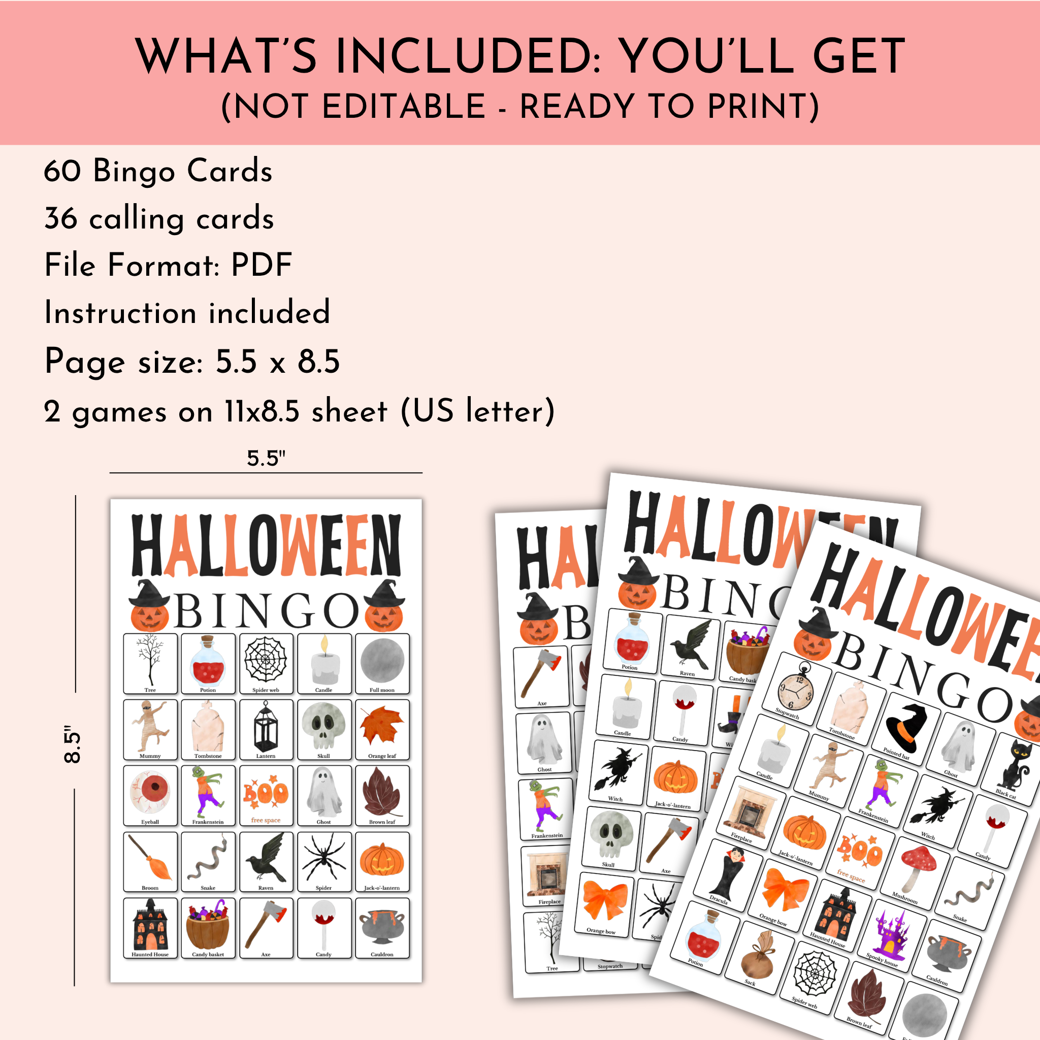 Halloween Bingo Game