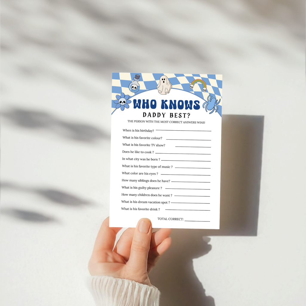 Halloween Baby Shower Games and Signage Bundle | Blue