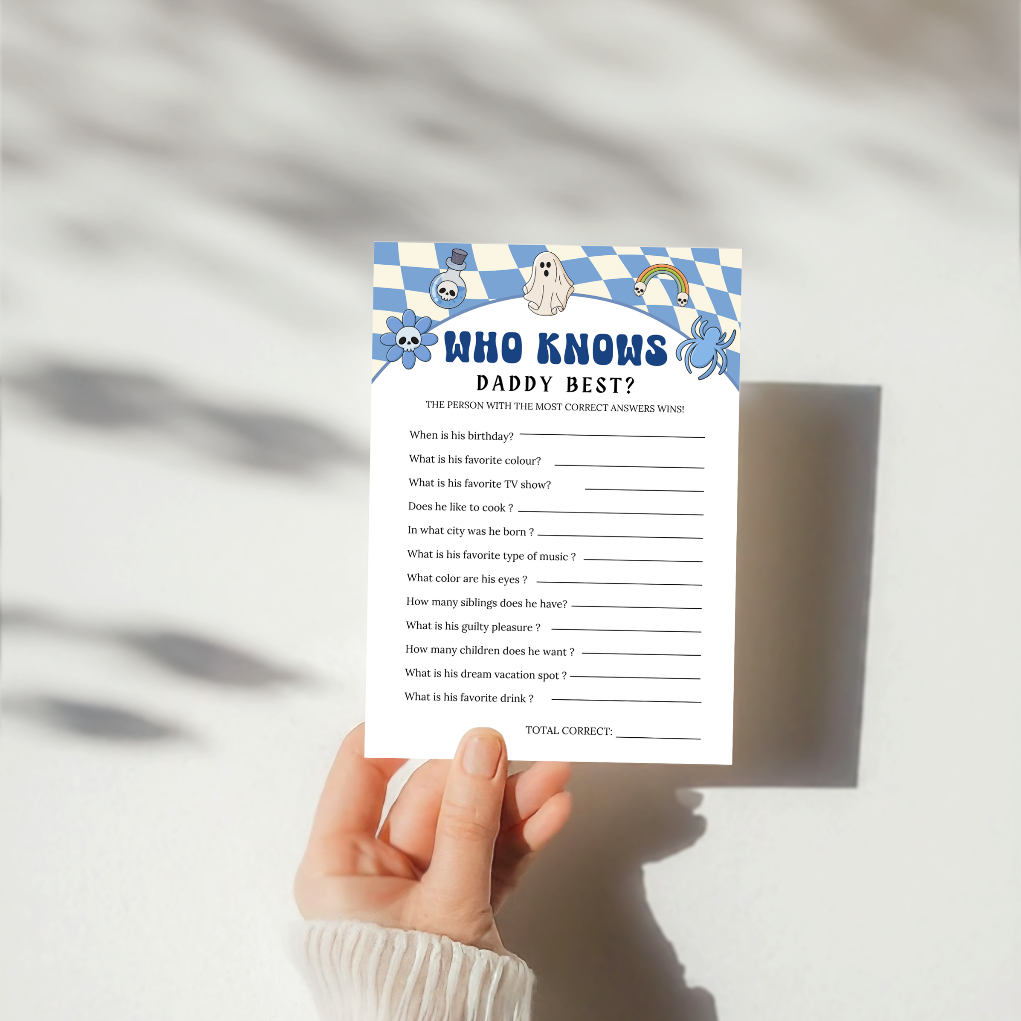 Halloween Baby Shower Games and Signage Bundle | Blue