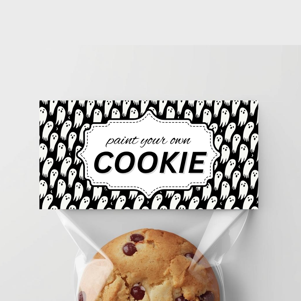Halloween PYO Cookie Bag Topper - black