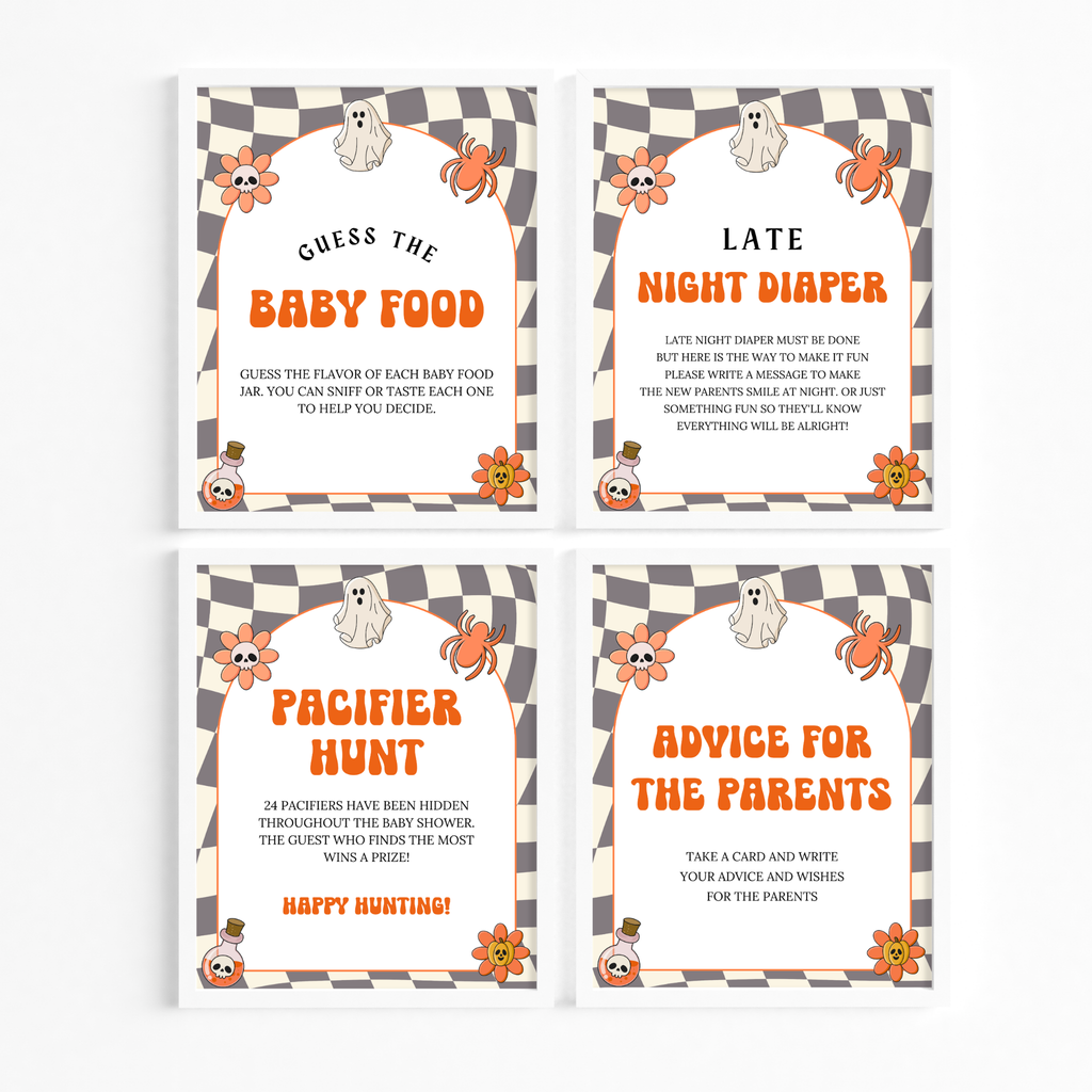 Halloween Baby Shower Table Sign