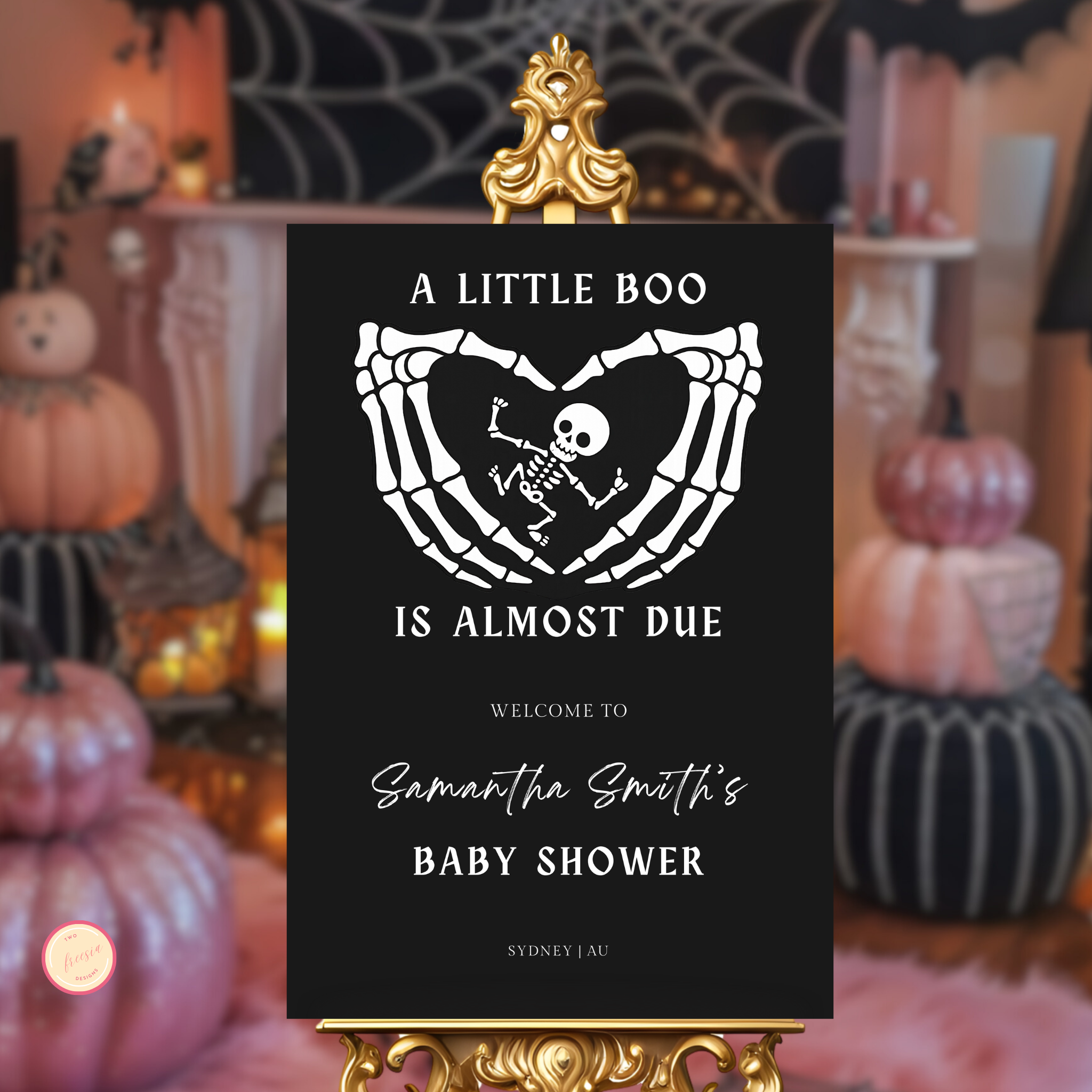 Halloween Baby Shower Welcome Sign