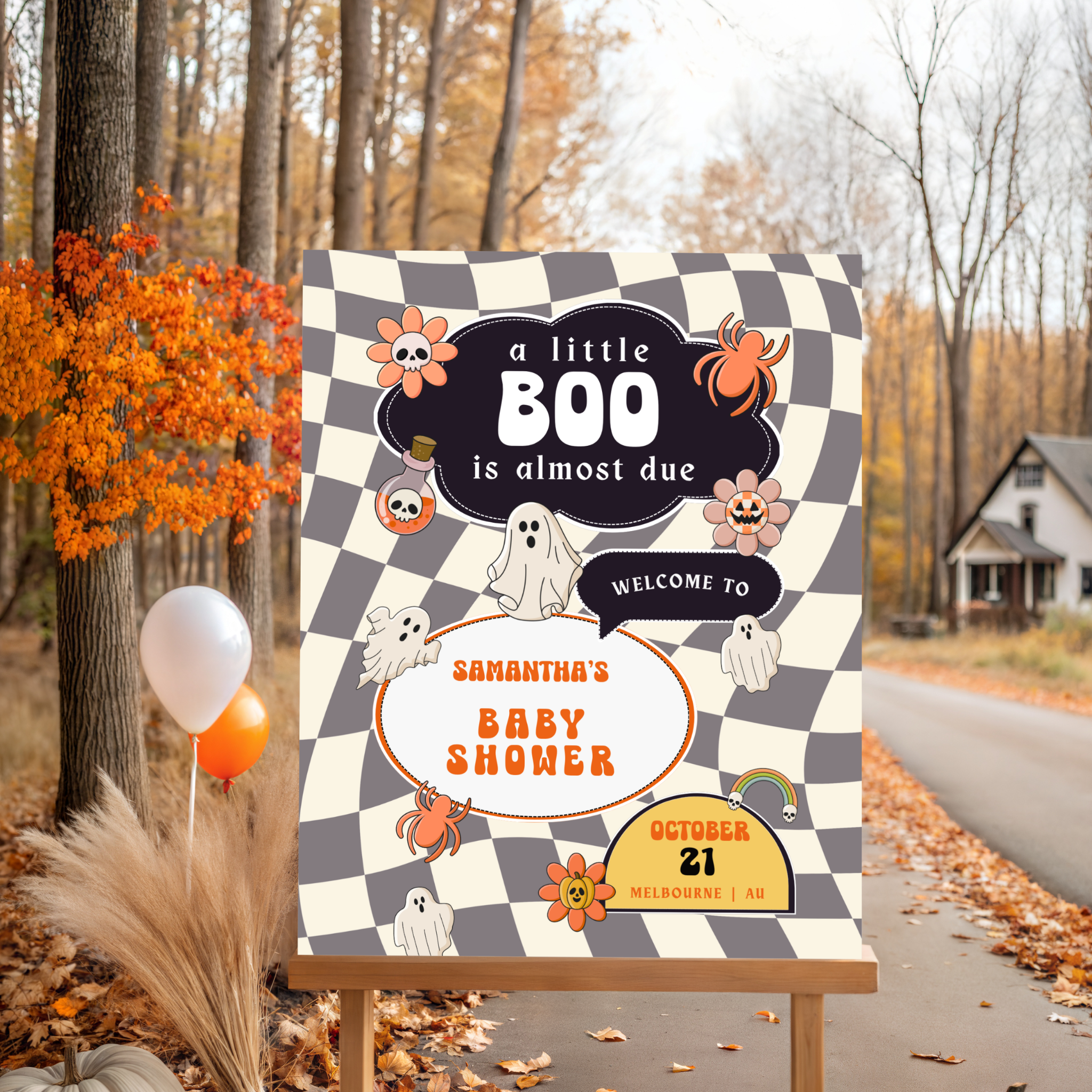 Retro Halloween Baby Shower Bundle
