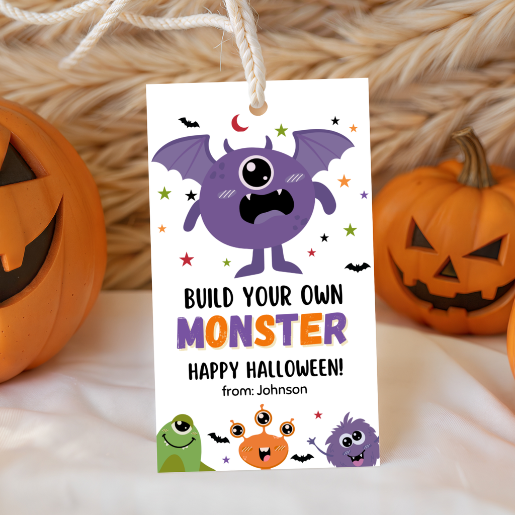 Build Your Own Monster Halloween Tag