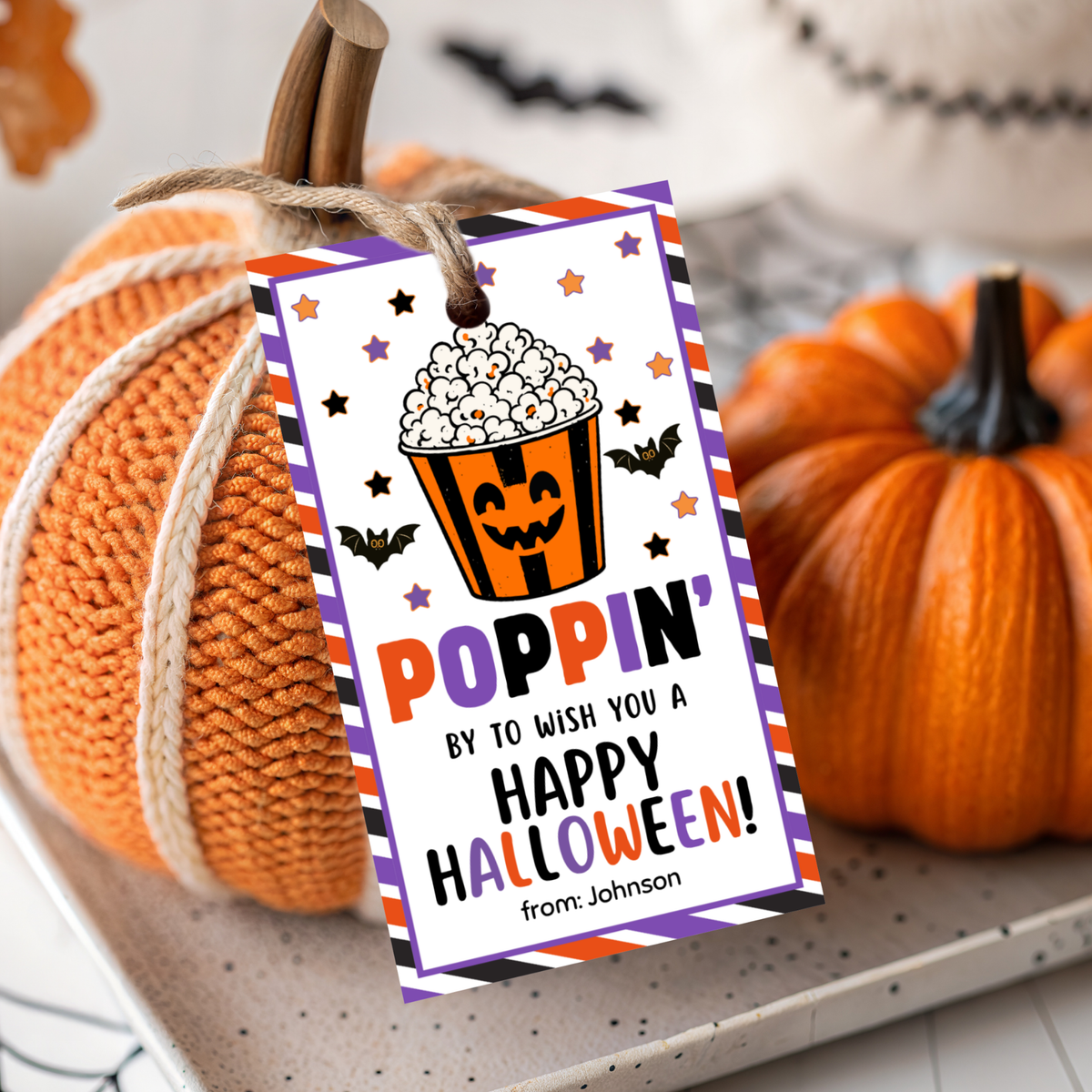 Halloween Popcorn Tag