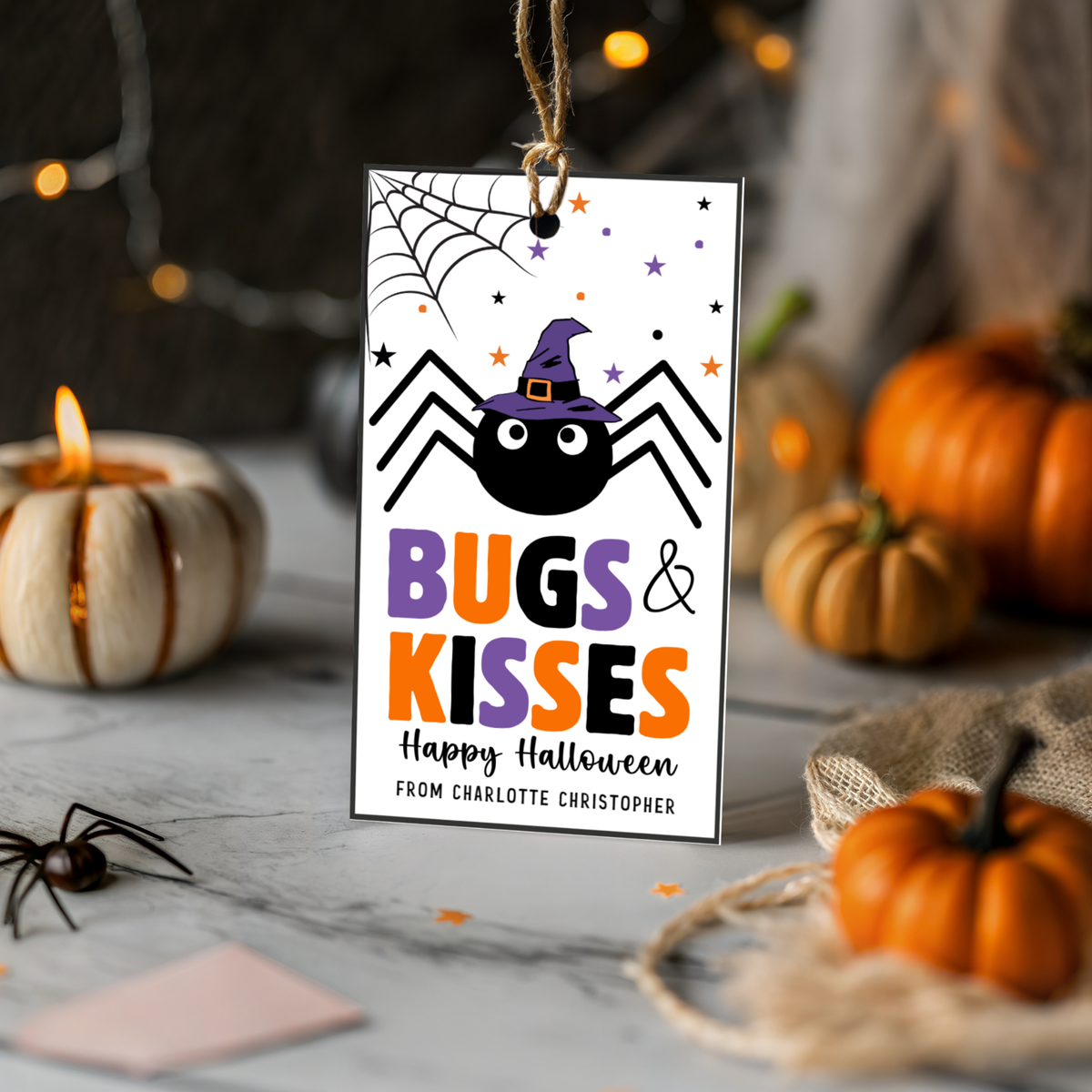 Halloween Bugs & Kisses Tag