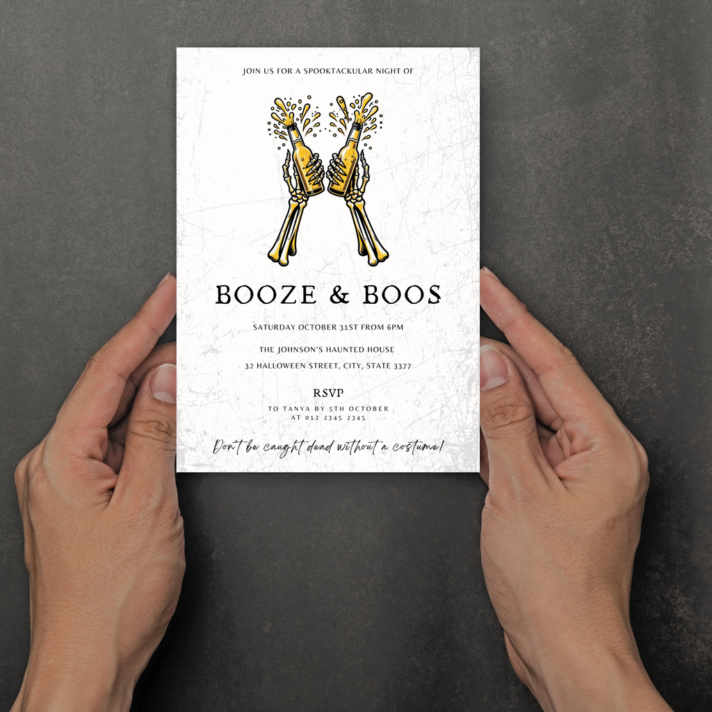 Halloween Booze and Boos Invitation