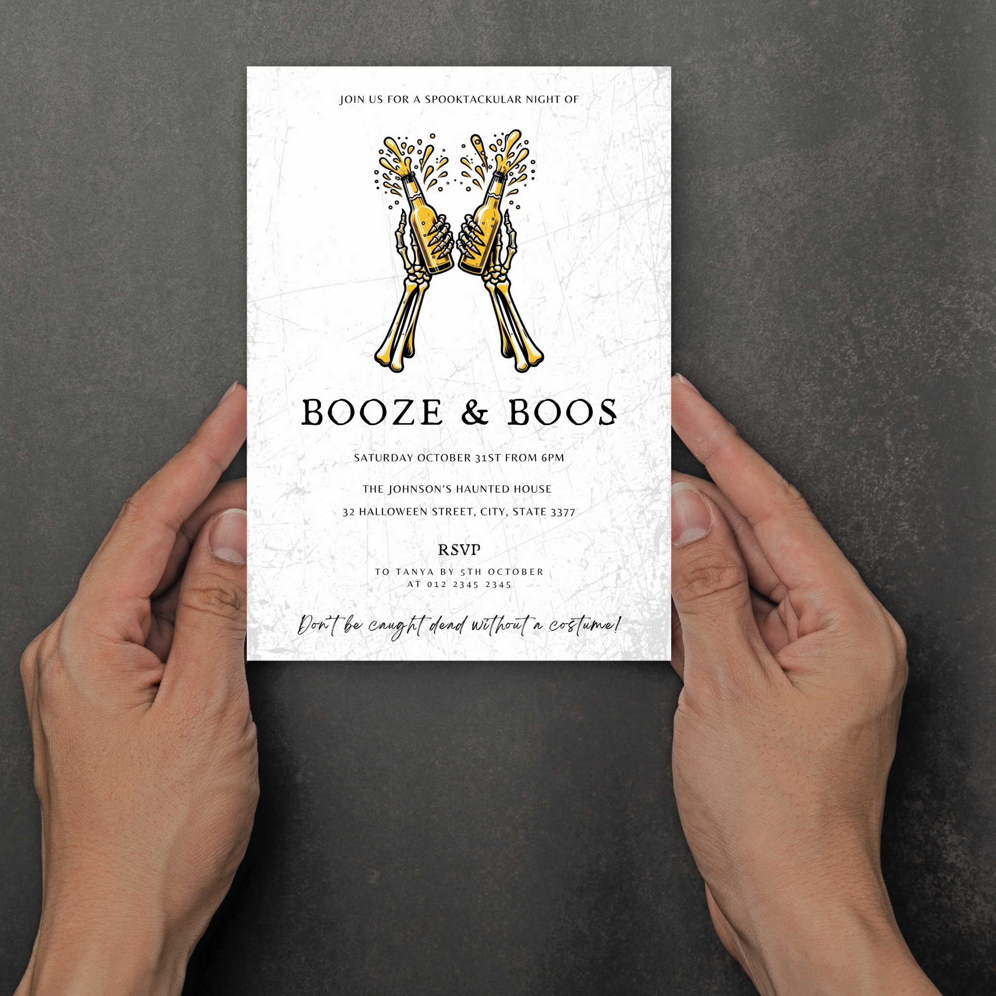 Halloween Booze and Boos Invitation
