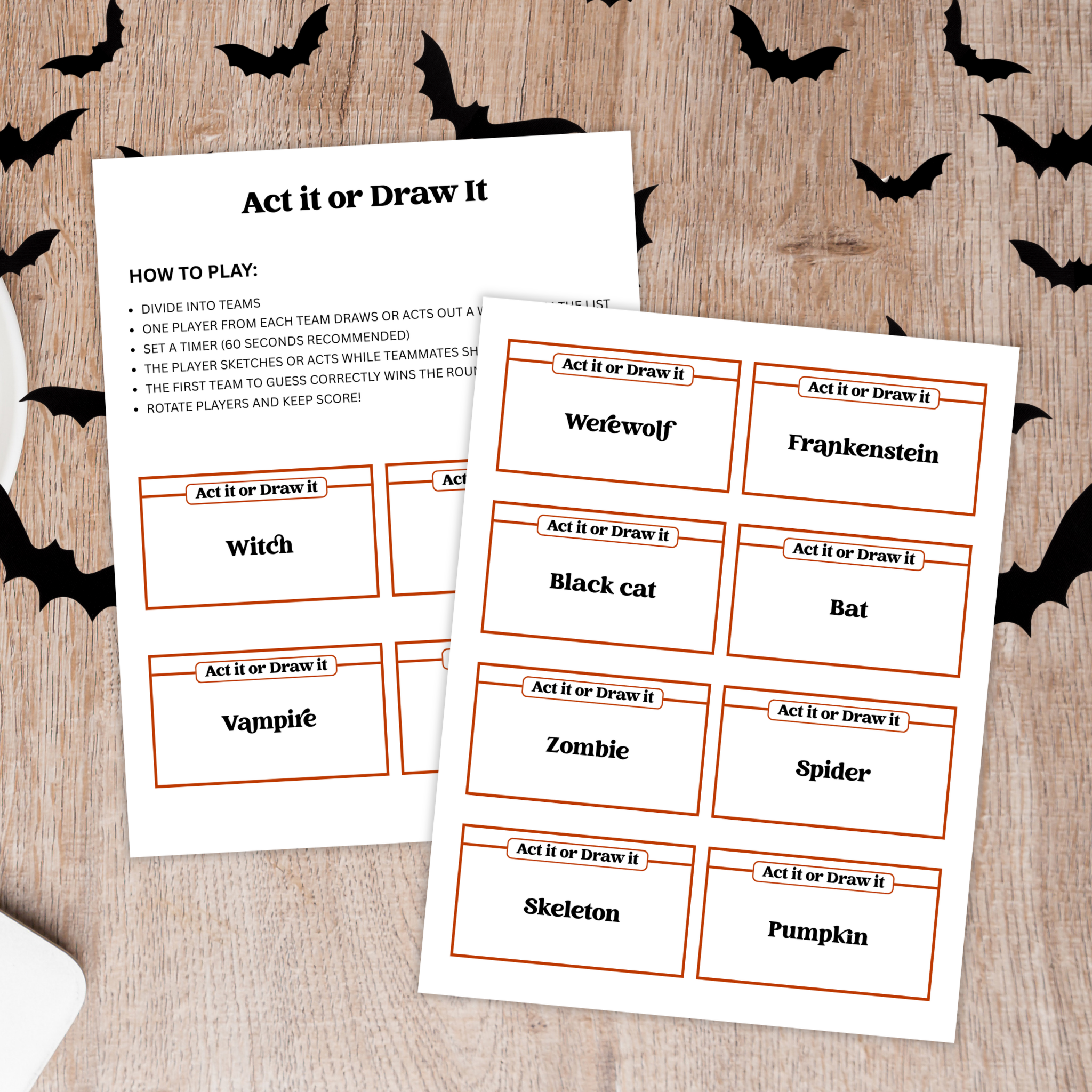 Halloween Act It or Draw It