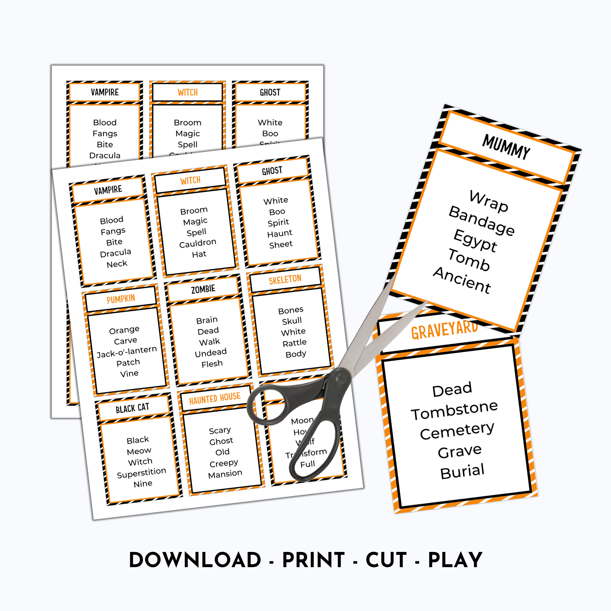Halloween Forbidden Word Game