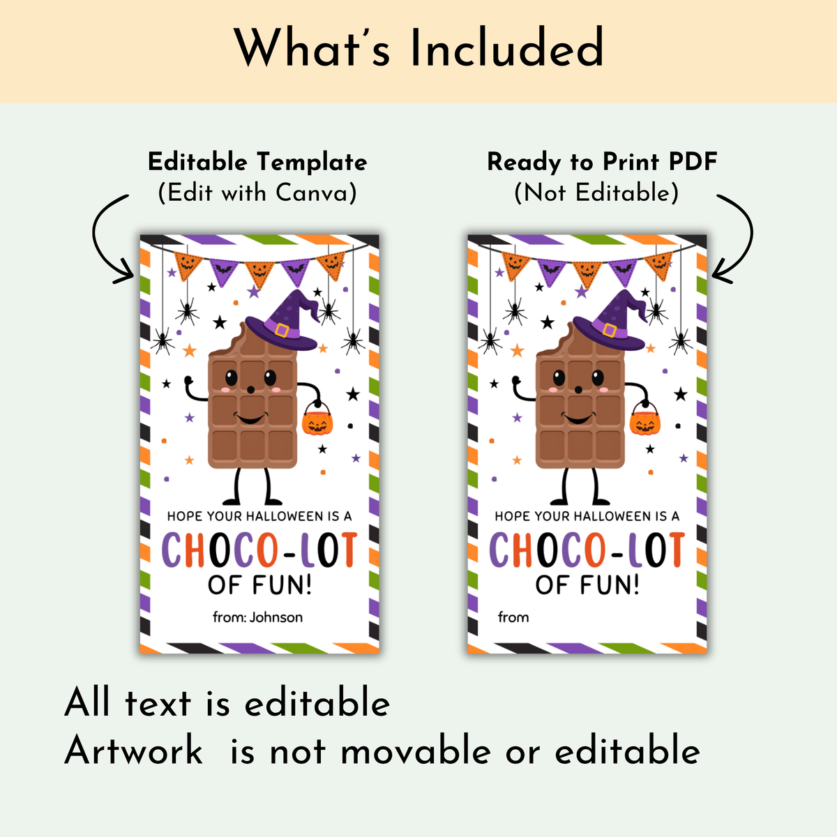 Halloween Chocolate Tag