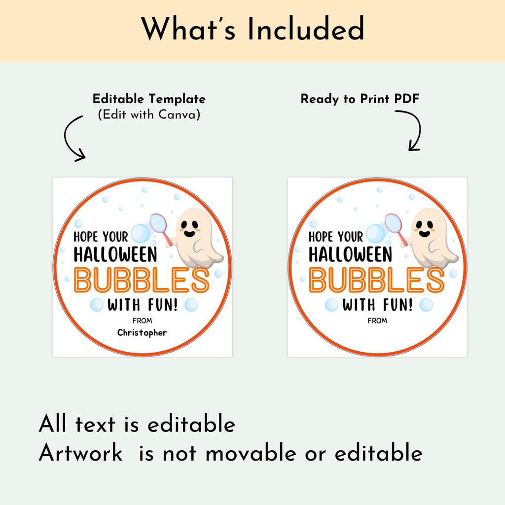 Halloween Bubbles Tag