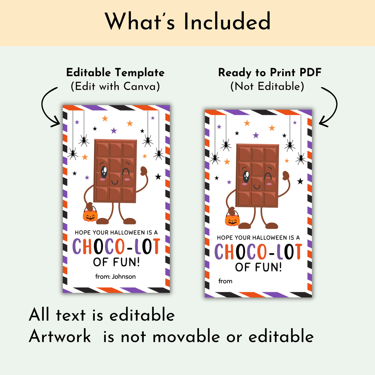 Halloween Chocolate Tag
