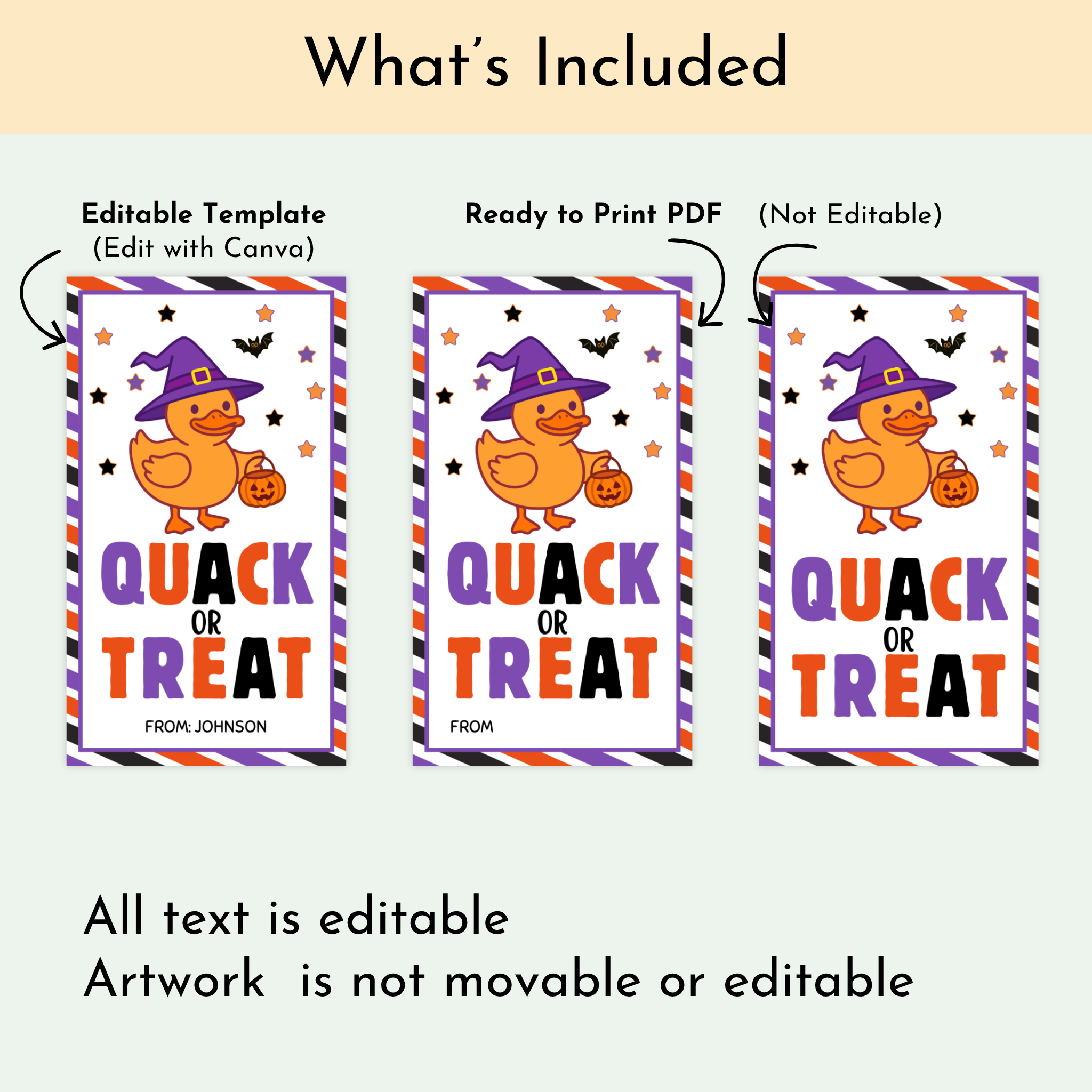 Halloween Rubber Duck Tag