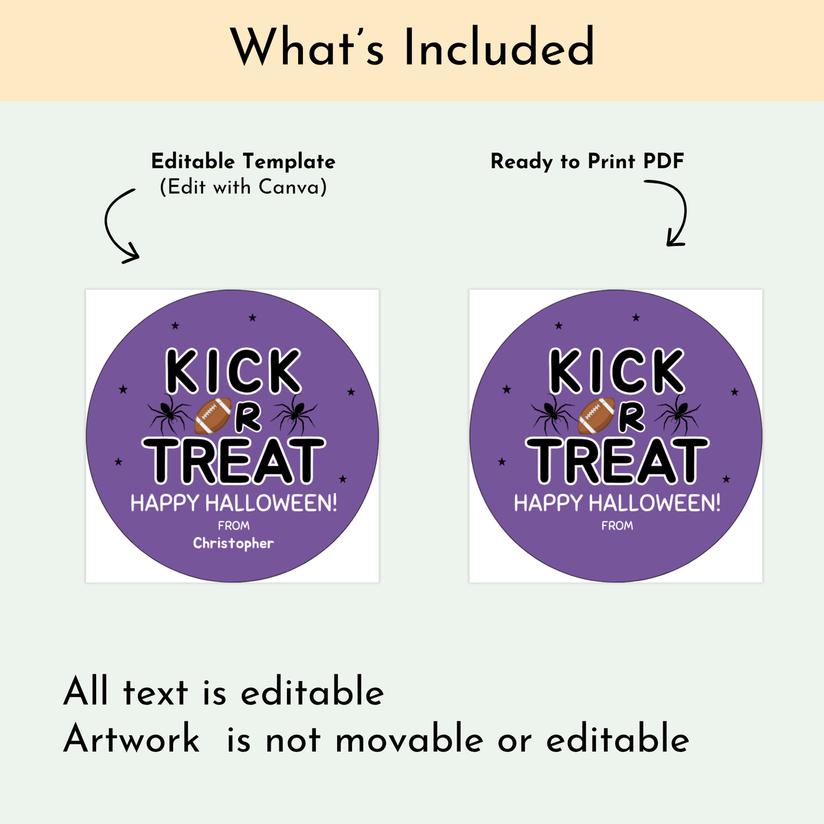 Halloween Kick or Treat Tag