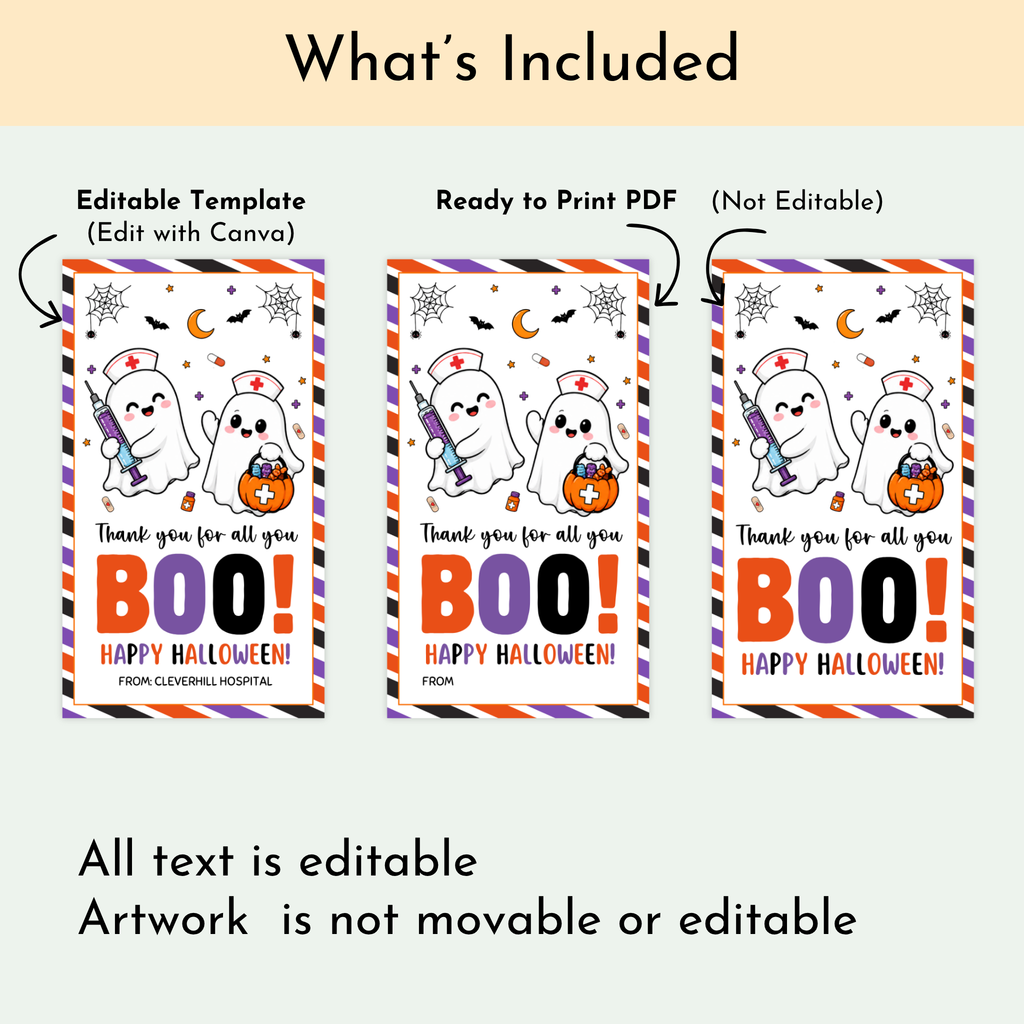 Nurse Halloween Treat Tag