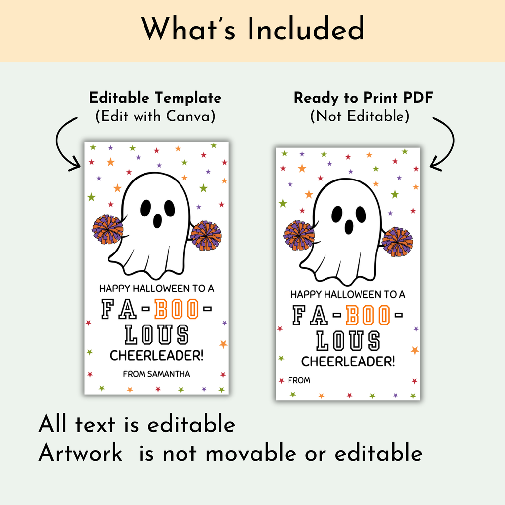 Halloween Cheerleader Tag