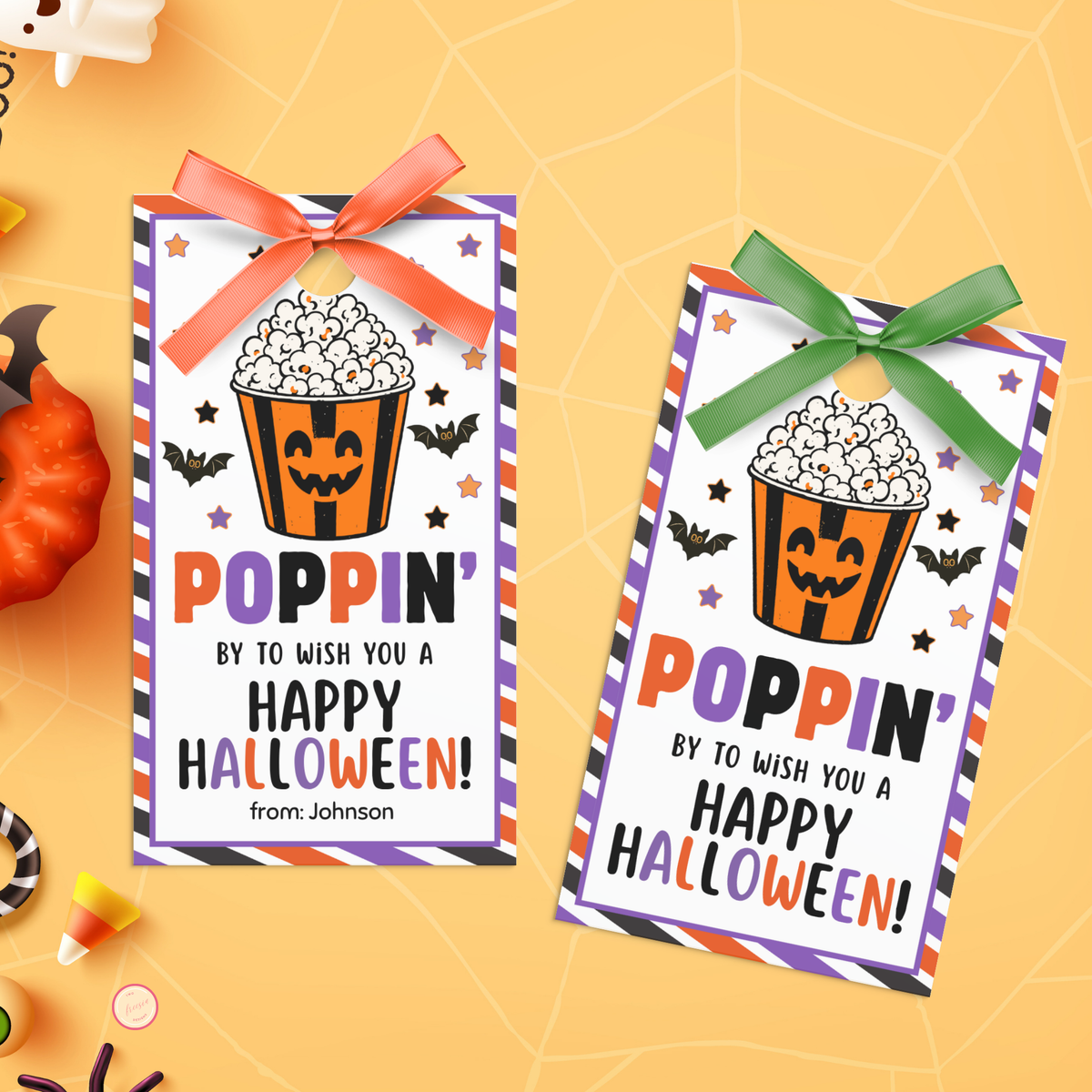Halloween Popcorn Tag